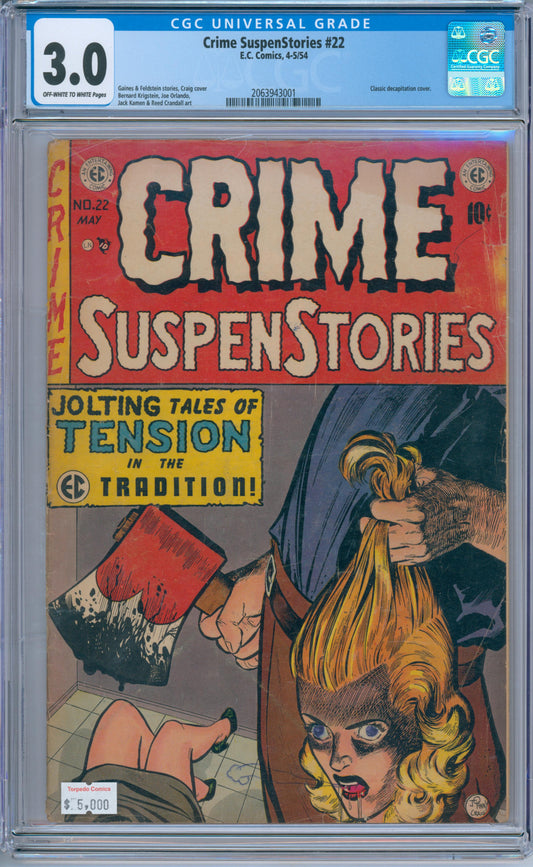 Crime SuspenStories #22 (1954) CGC 3.0