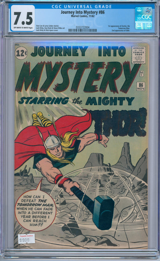 Journey Into Mystery #86 (1962) CGC 7.5