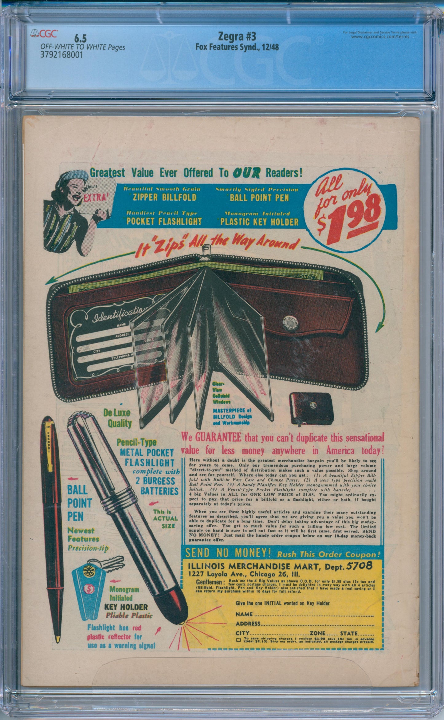 Zegra #3 (1948) CGC 6.5
