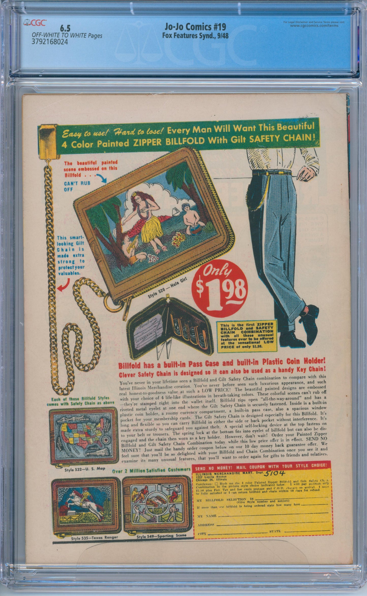 Jo-Jo Comics #19 (1948) CGC 6.5
