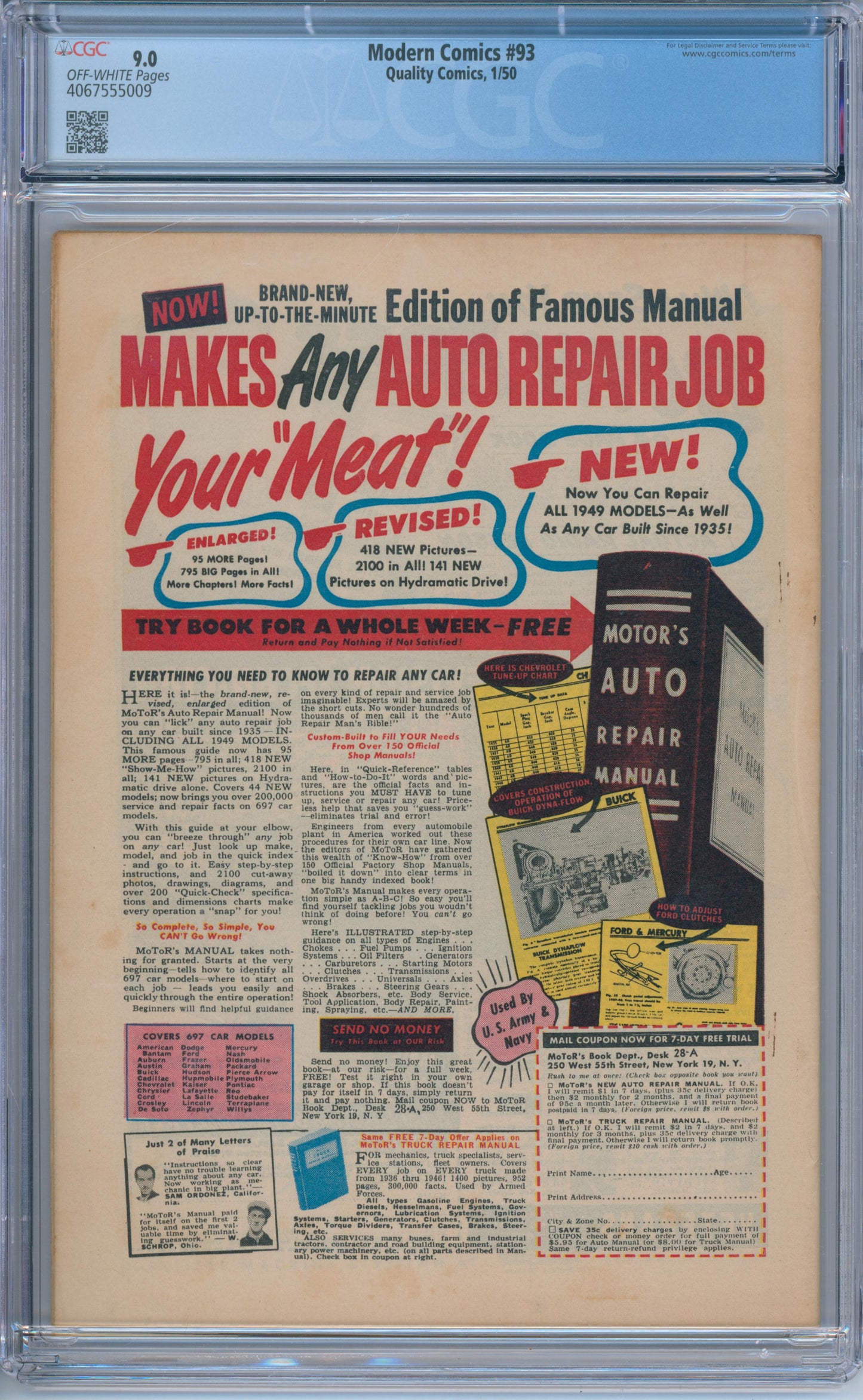 Modern Comics #93 (1950) CGC 9.0