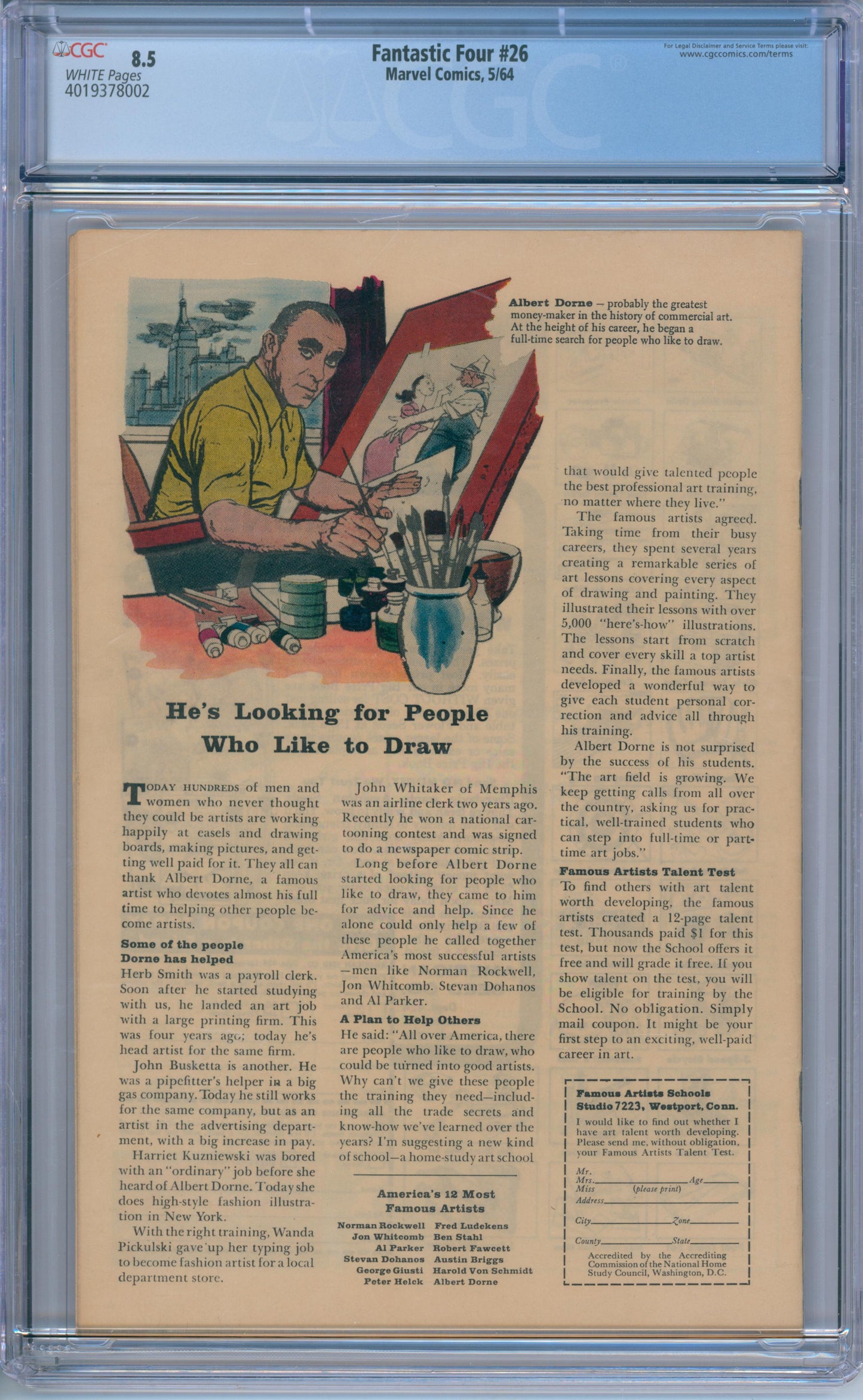 Fantastic Four #26 (1964) CGC 8.5