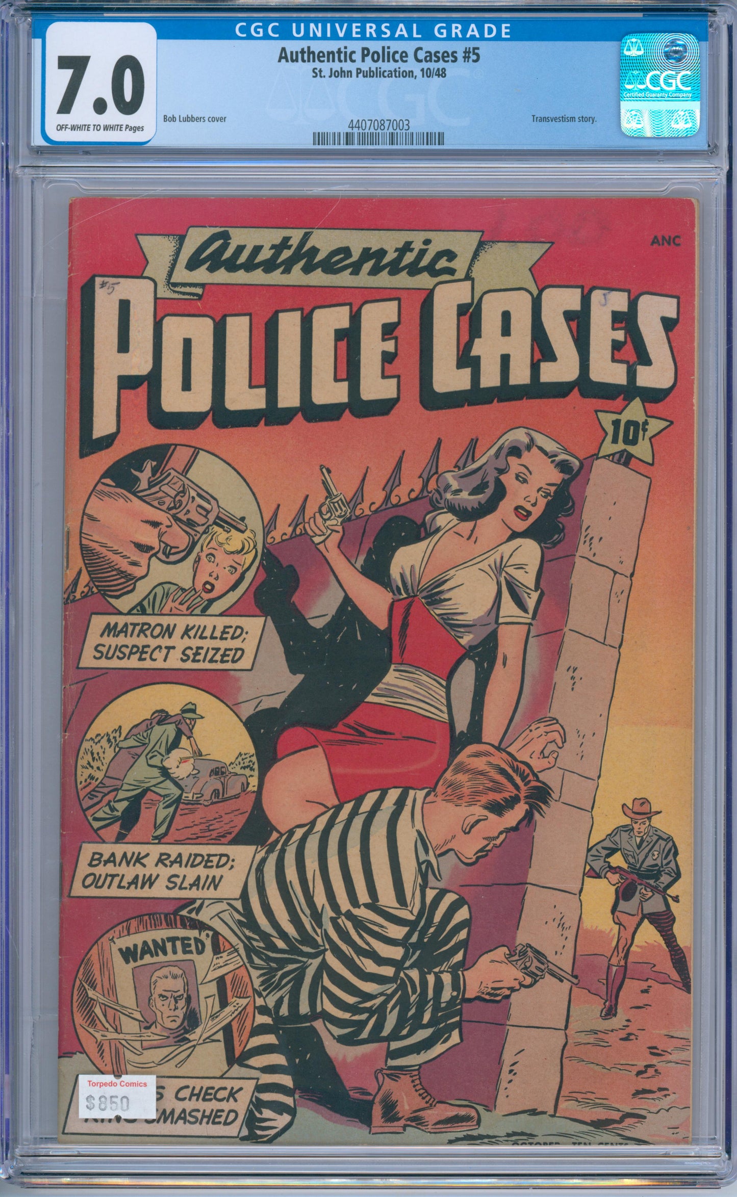 Authentic Police Cases #5 (1948) CGC 7.0