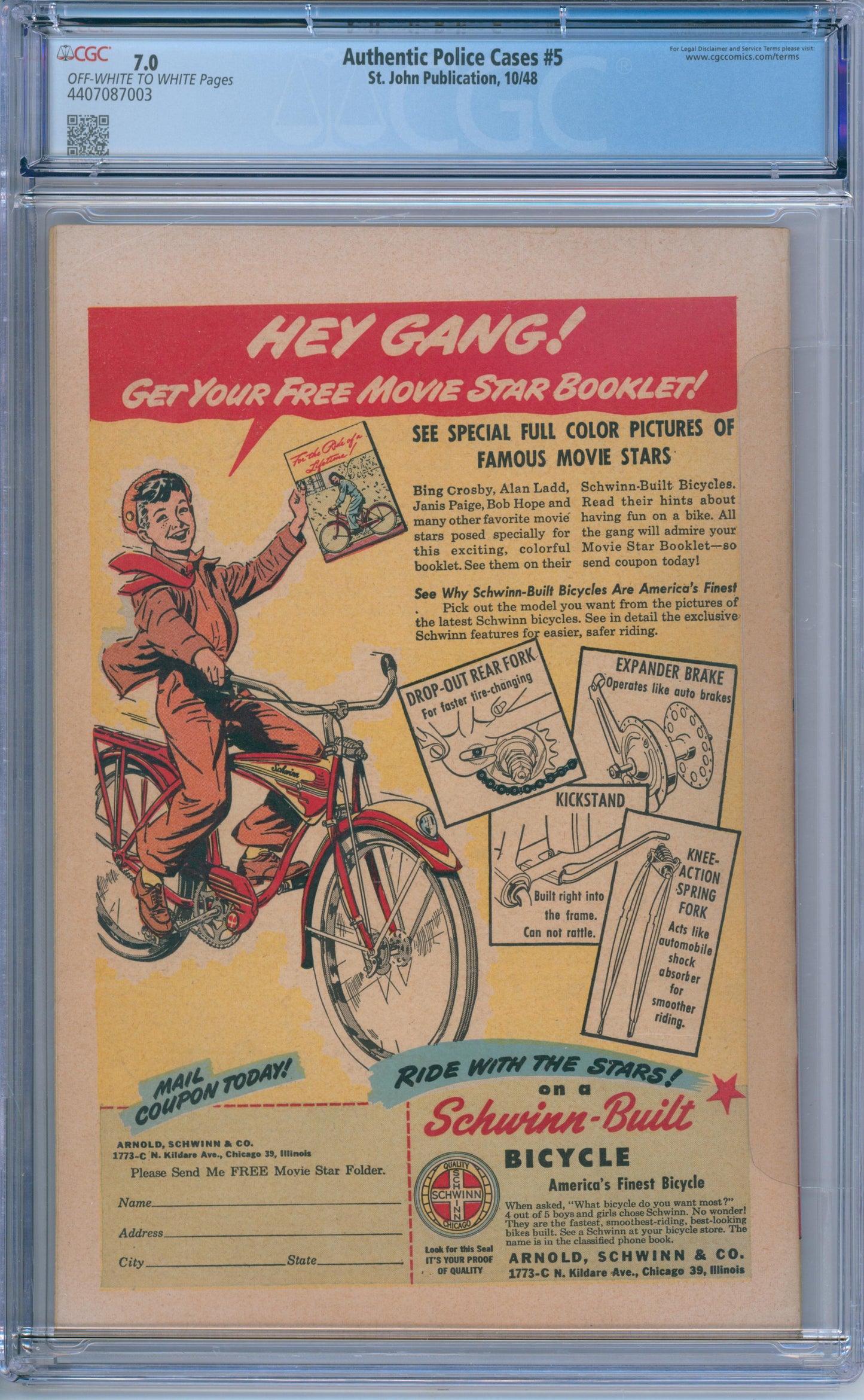 Authentic Police Cases #5 (1948) CGC 7.0