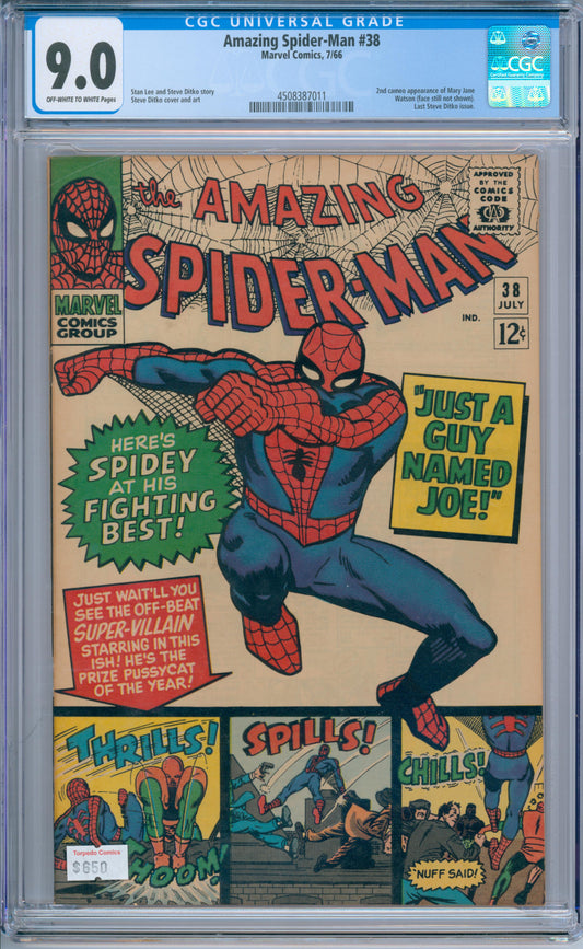 Amazing Spider-Man #38 (1966) CGC 9.0