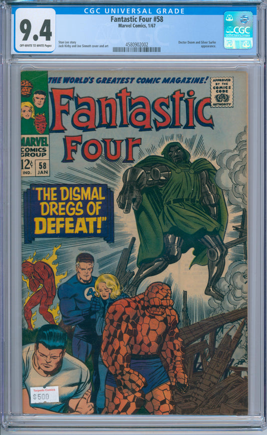 Fantastic Four #58 (1967) CGC 9.4