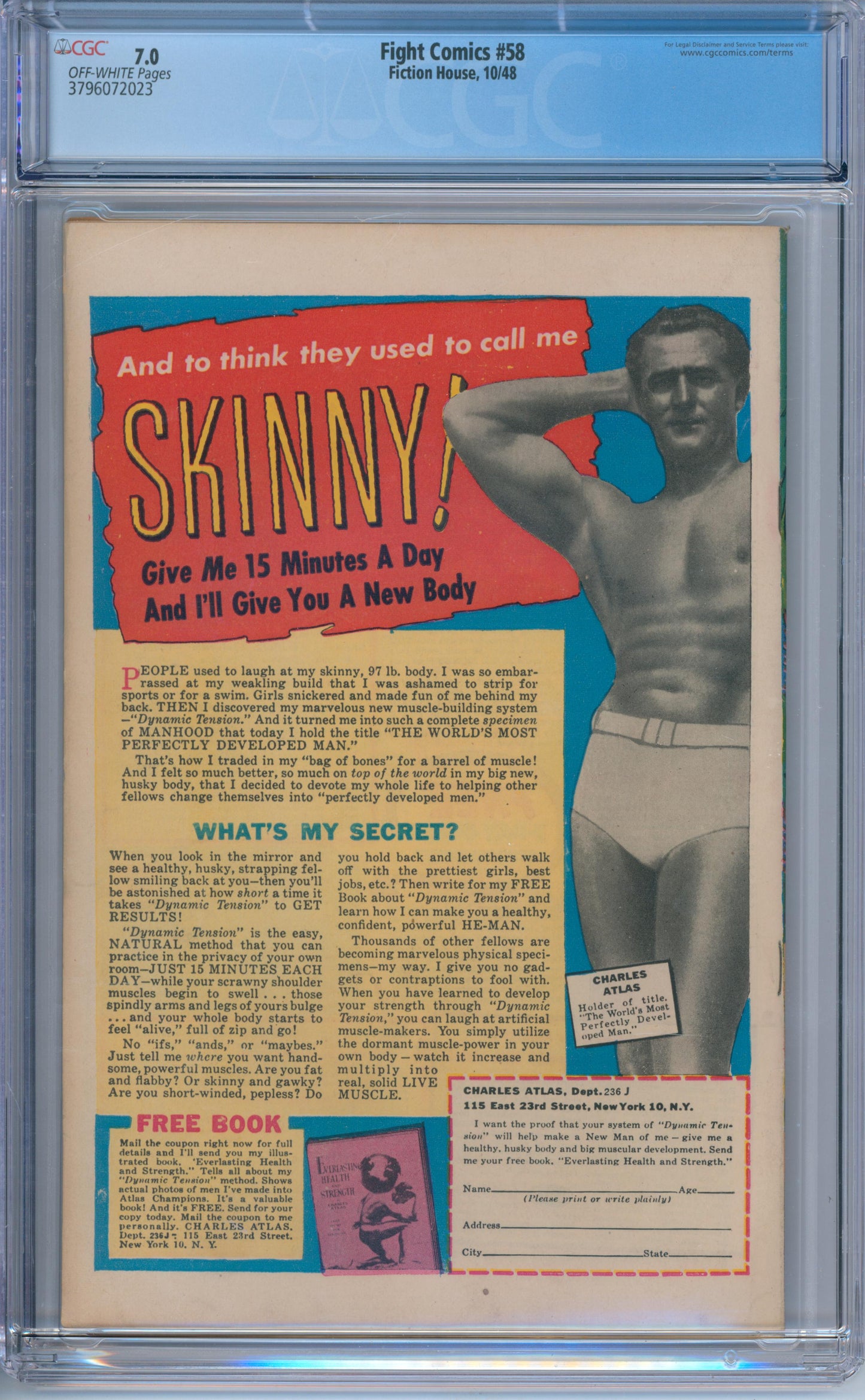 Fight Comics #58 (1948) CGC 7.0