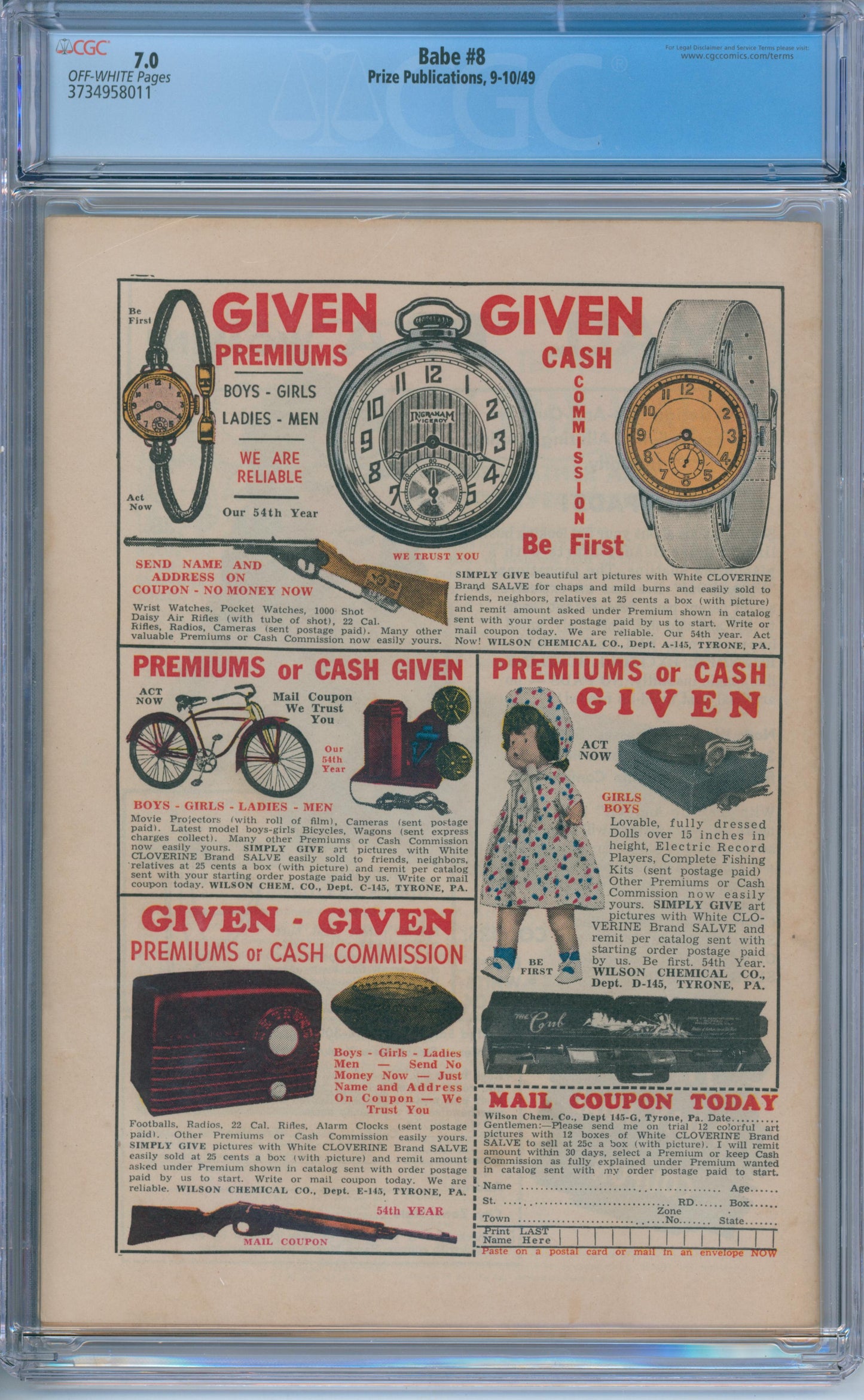 Babe #8 (1949) CGC 7.0