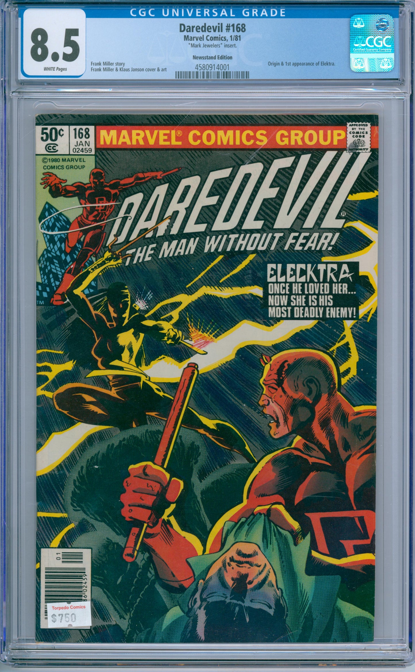 Daredevil #168 (1981) CGC 8.5