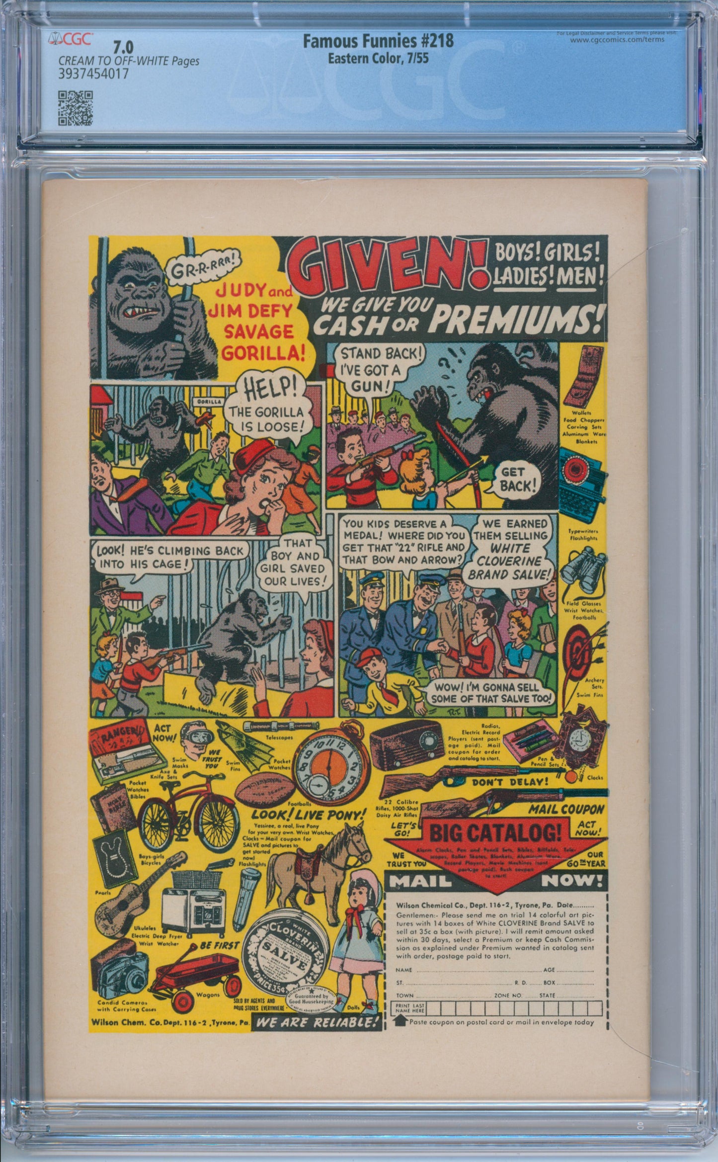 Famous Funnies #218 (1955) CGC 7.0