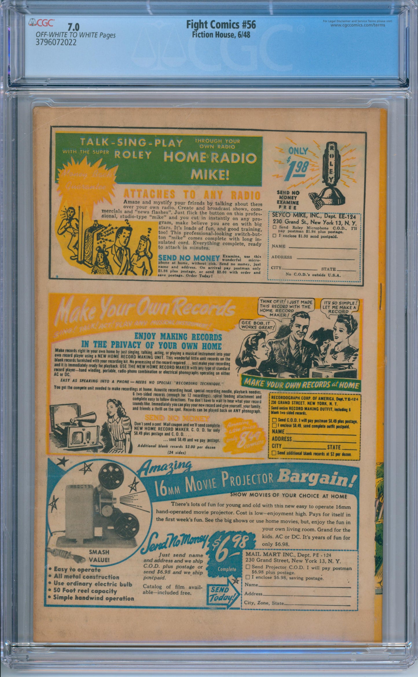 Fight Comics #56 (1948) CGC 7.0