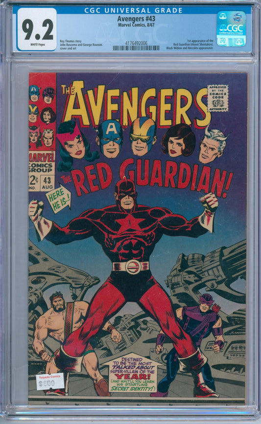 Avengers #43 (1967) CGC 9.2