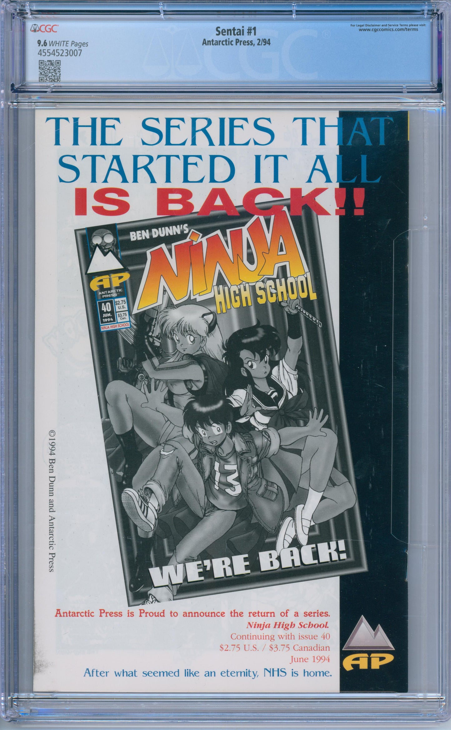 Sentai #1 (1994) CGC 9.4