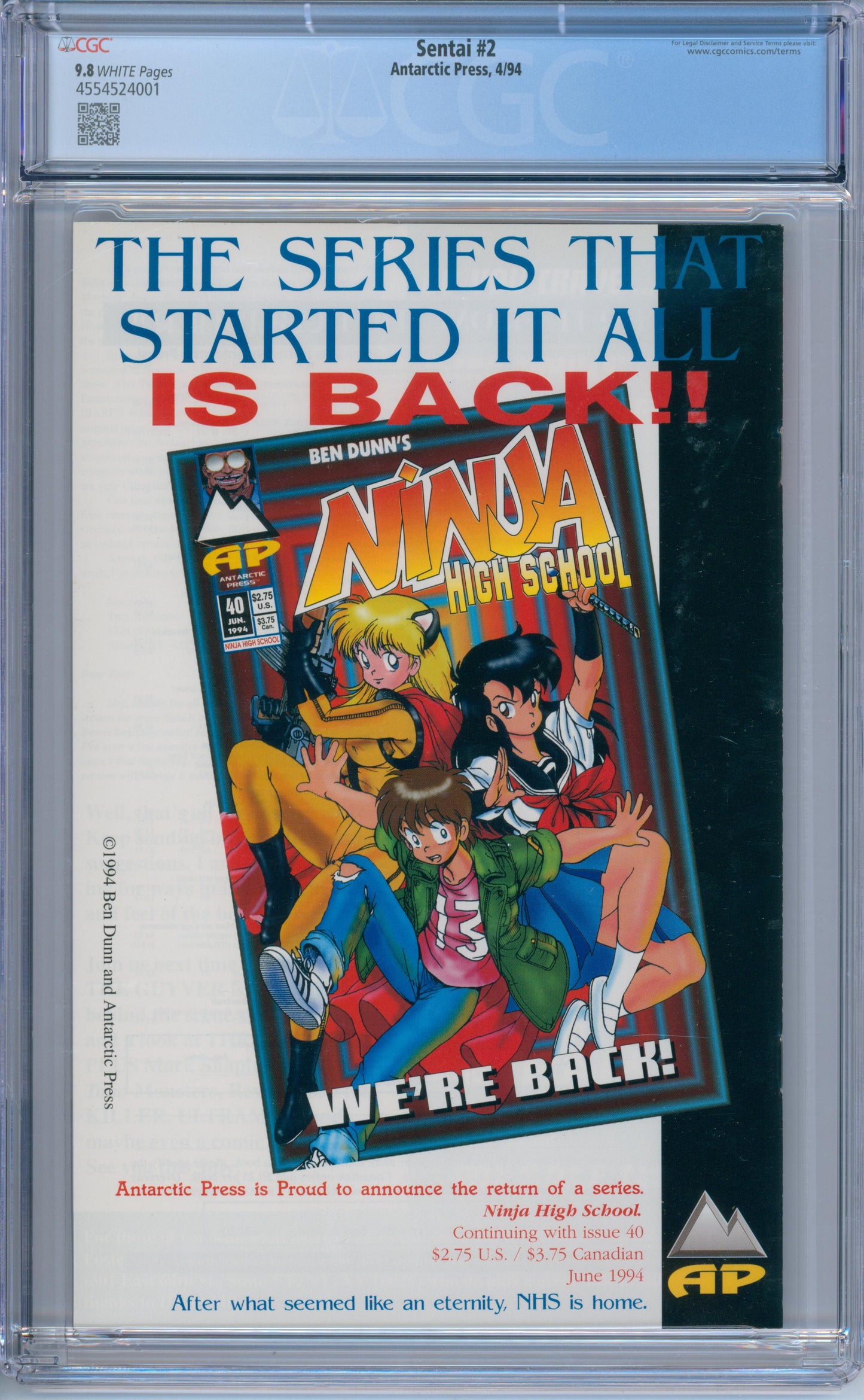 Sentai #2 (1994) CGC 9.8