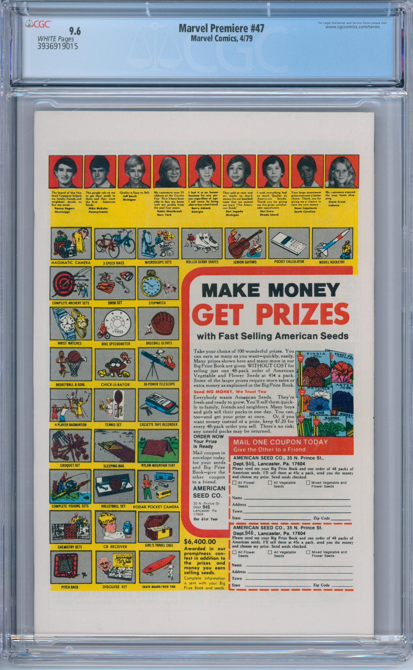 Marvel Premiere #47 (1979) CGC 9.6