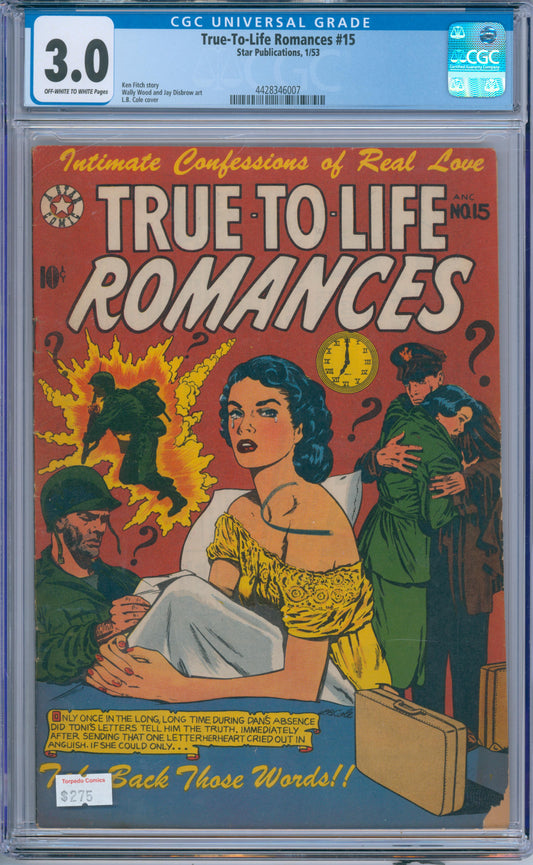 True-To-Life Romances #15 (1953) CGC 3.0