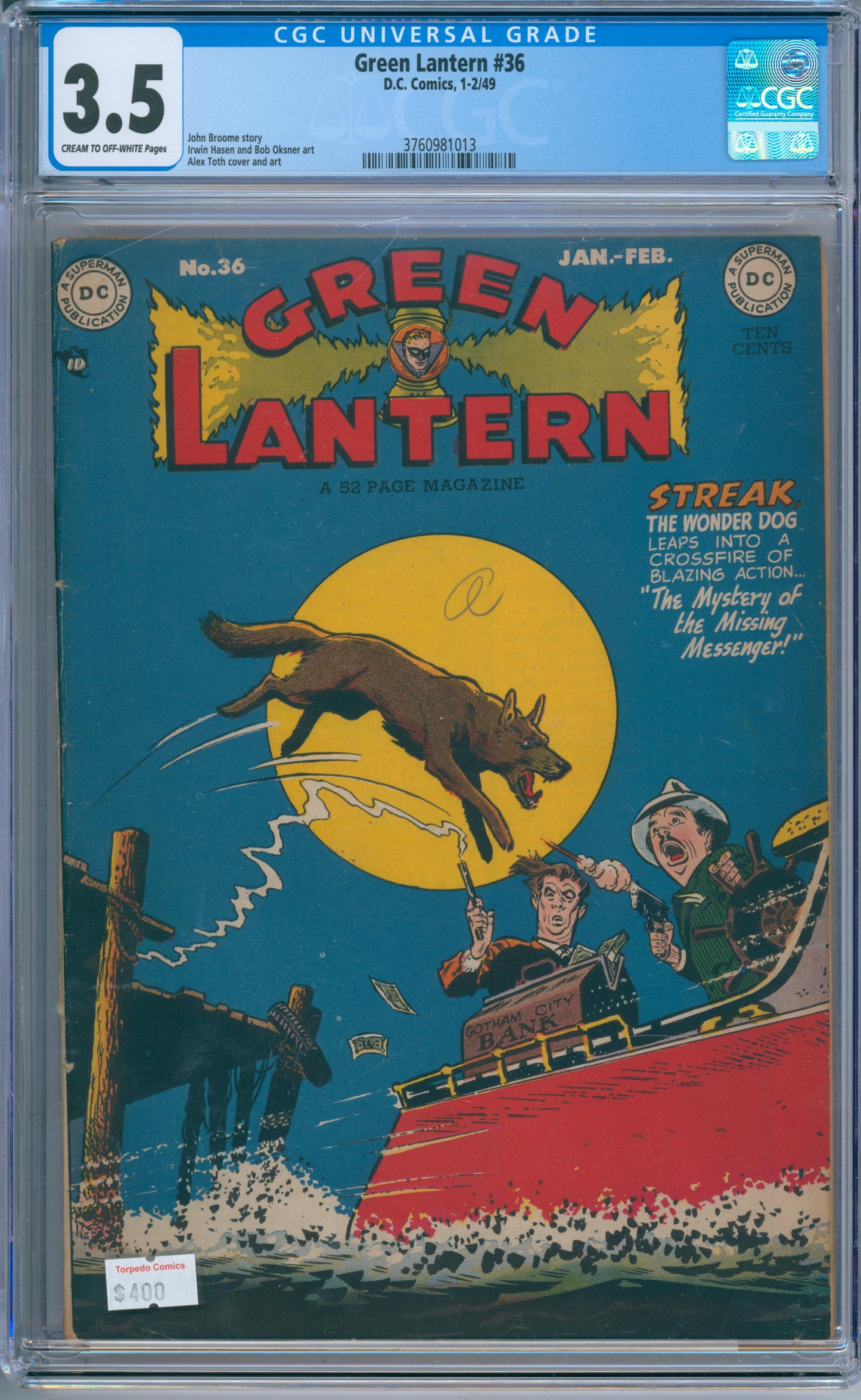 Green Lantern #36 (1949) CGC 3.5