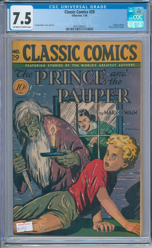 Classic Comics #29 (1946) CGC 7.5