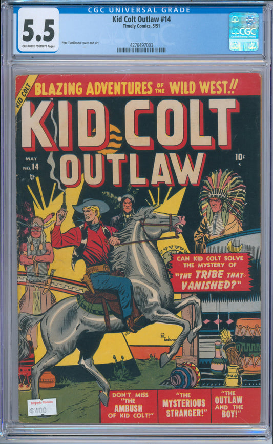 Kid Colt Outlaw #14 (1951) CGC 5.5