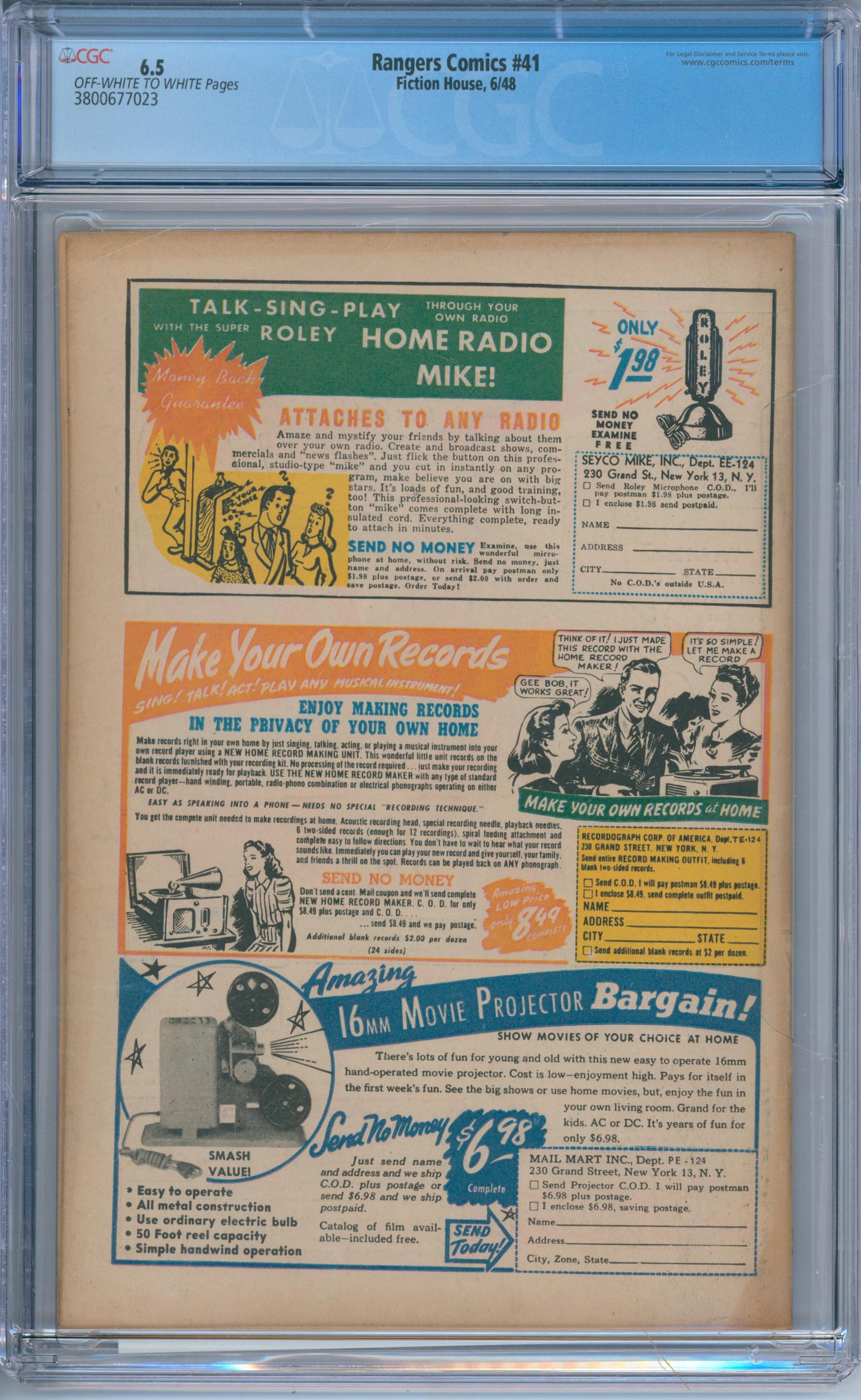 Rangers Comics #41 (1948) CGC 6.5