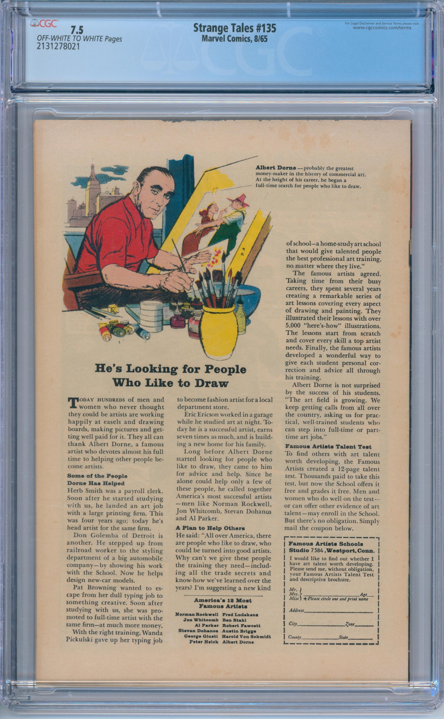 Strange Tales #135 (1965) CGC 7.5
