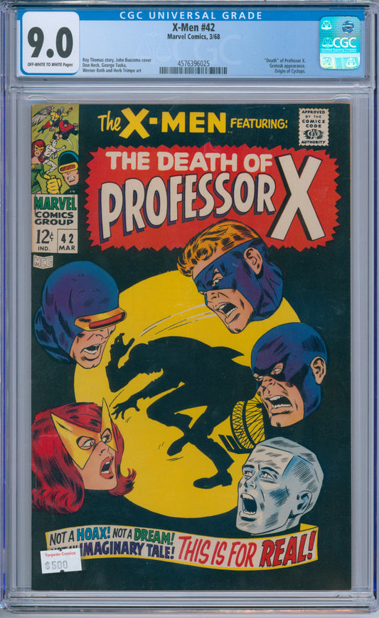 X-Men #42 (1968) CGC 9.0