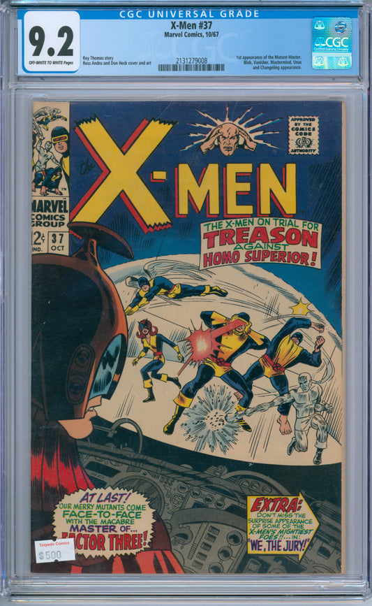 X-Men #37 (1967) CGC 9.2