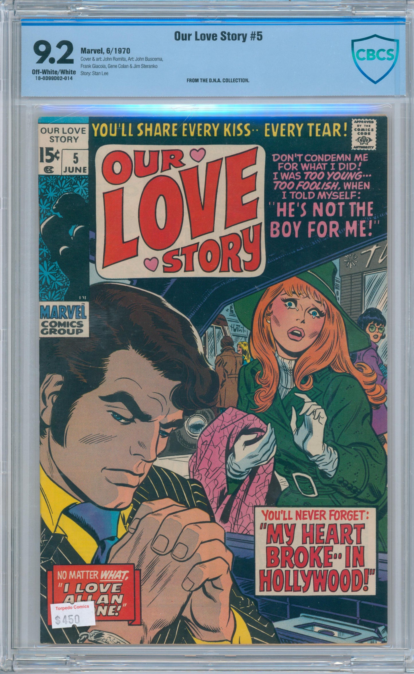 Our Love Story #5 (1970) CBCS 9.2