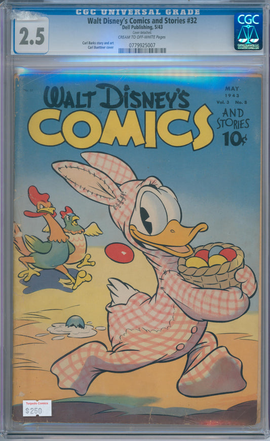 Walt Disney's Comics and Stories #32 (1943) CGC 2.5