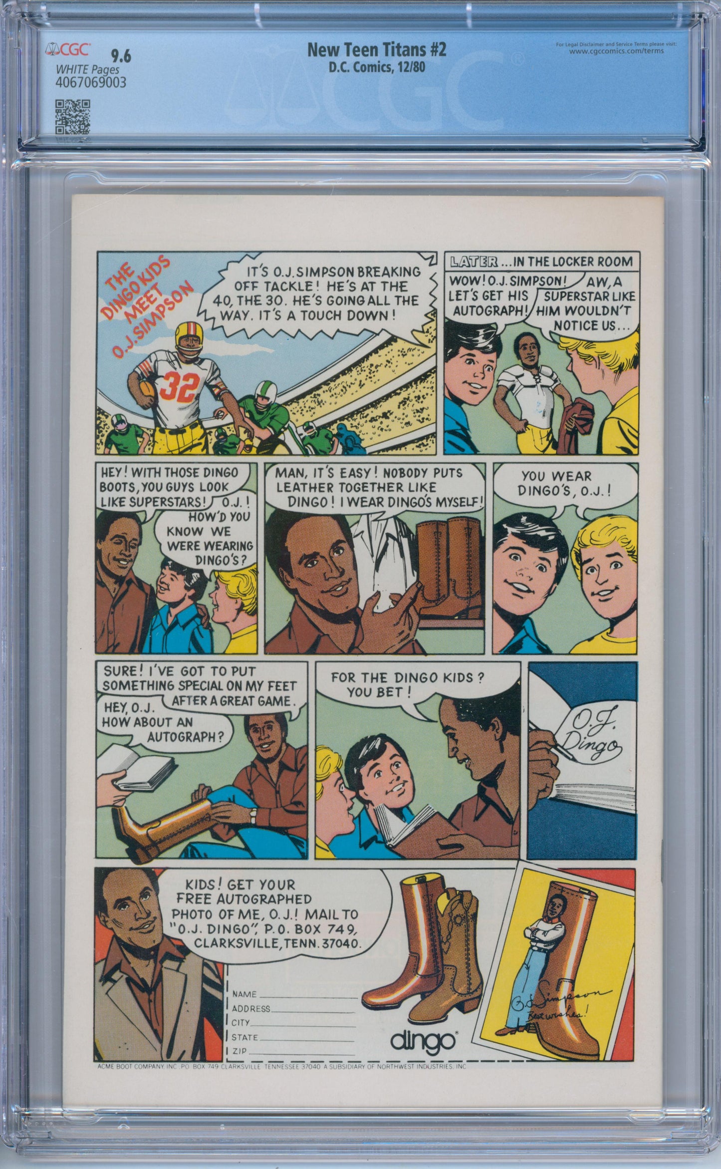 New Teen Titans #2 (1980) CGC 9.6