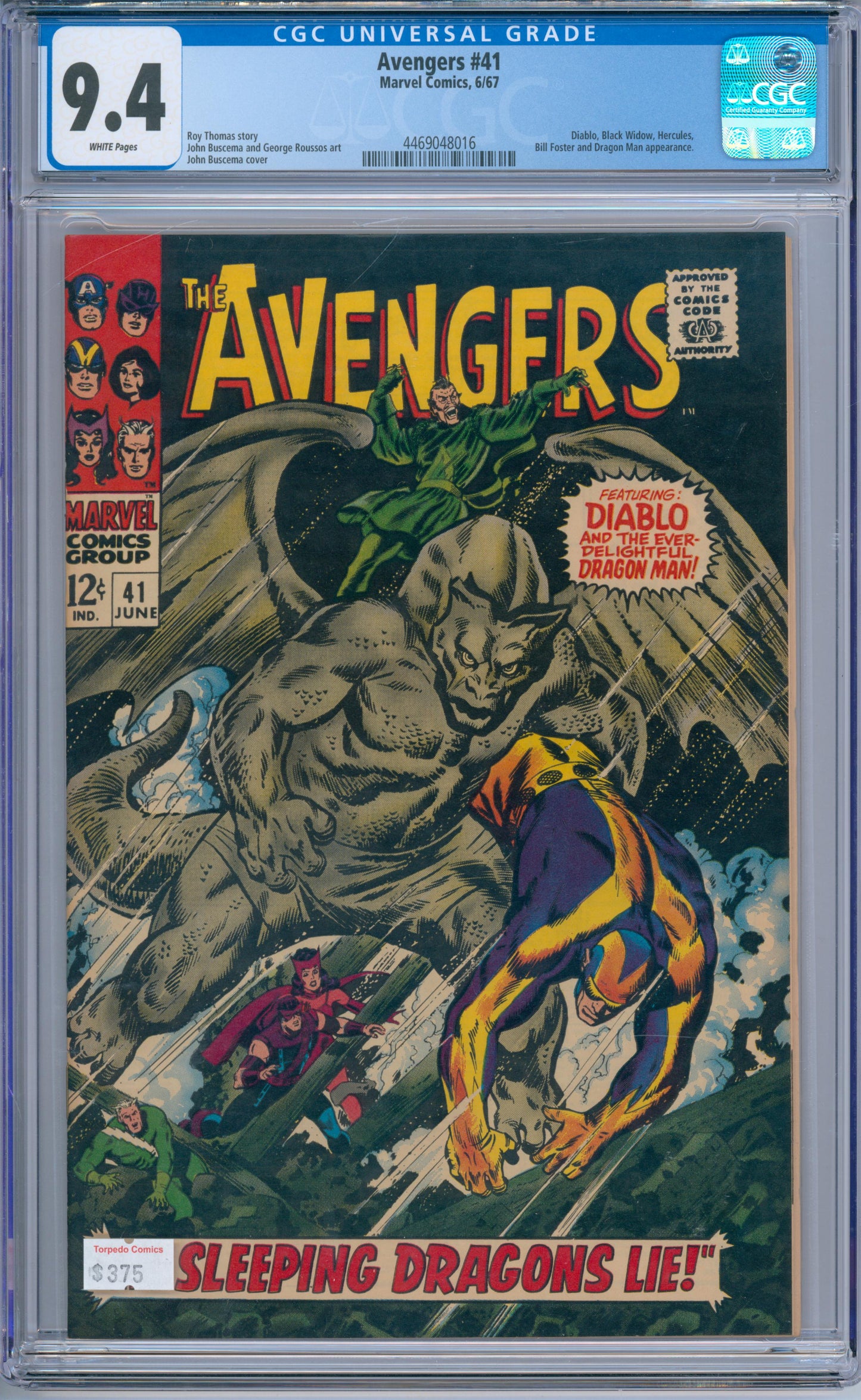 Avengers #41 (1967) CGC 9.4
