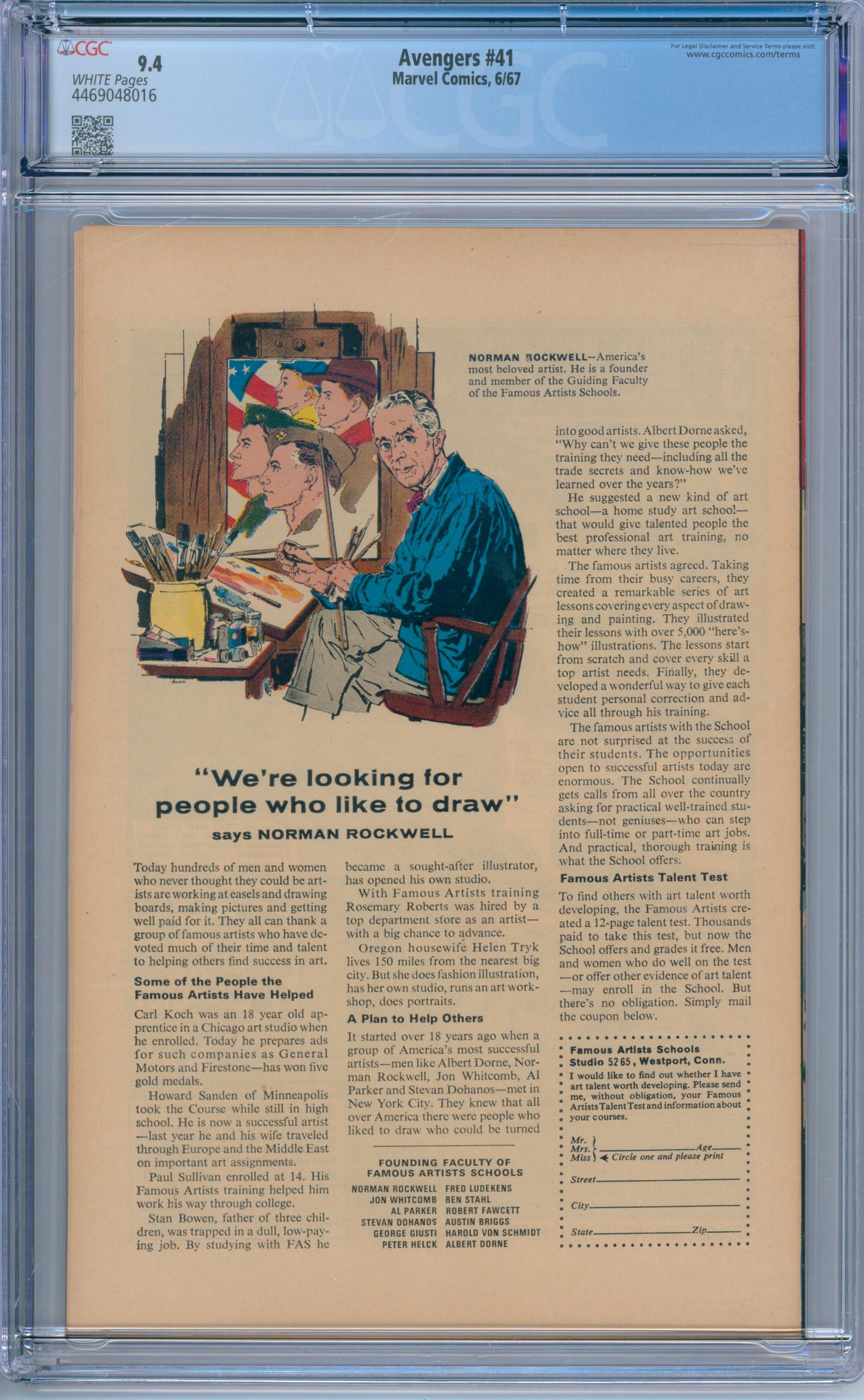 Avengers #41 (1967) CGC 9.4