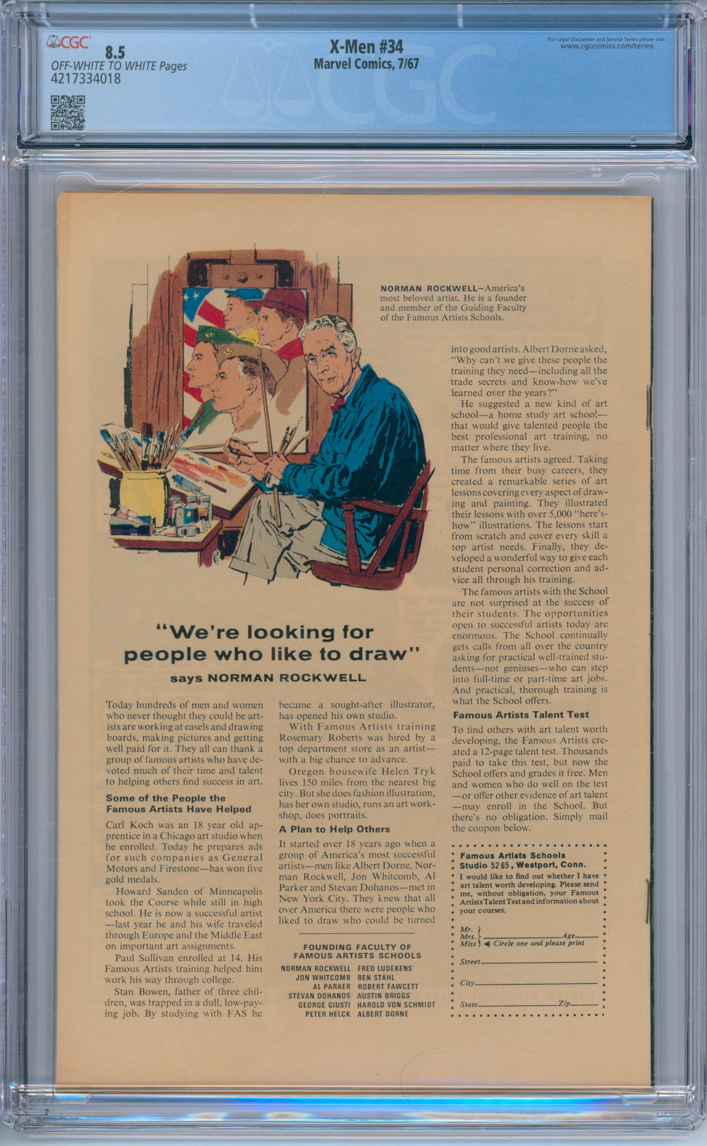 X-Men #34 (1967) CGC 8.5