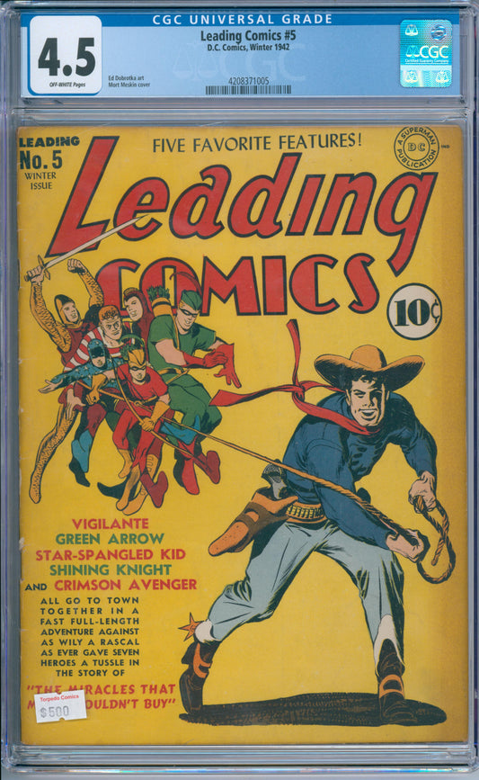 Leading Comics #5 (1942) CGC 4.5