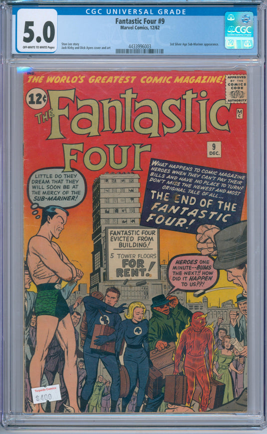Fantastic Four #9 (1962) CGC 5.0