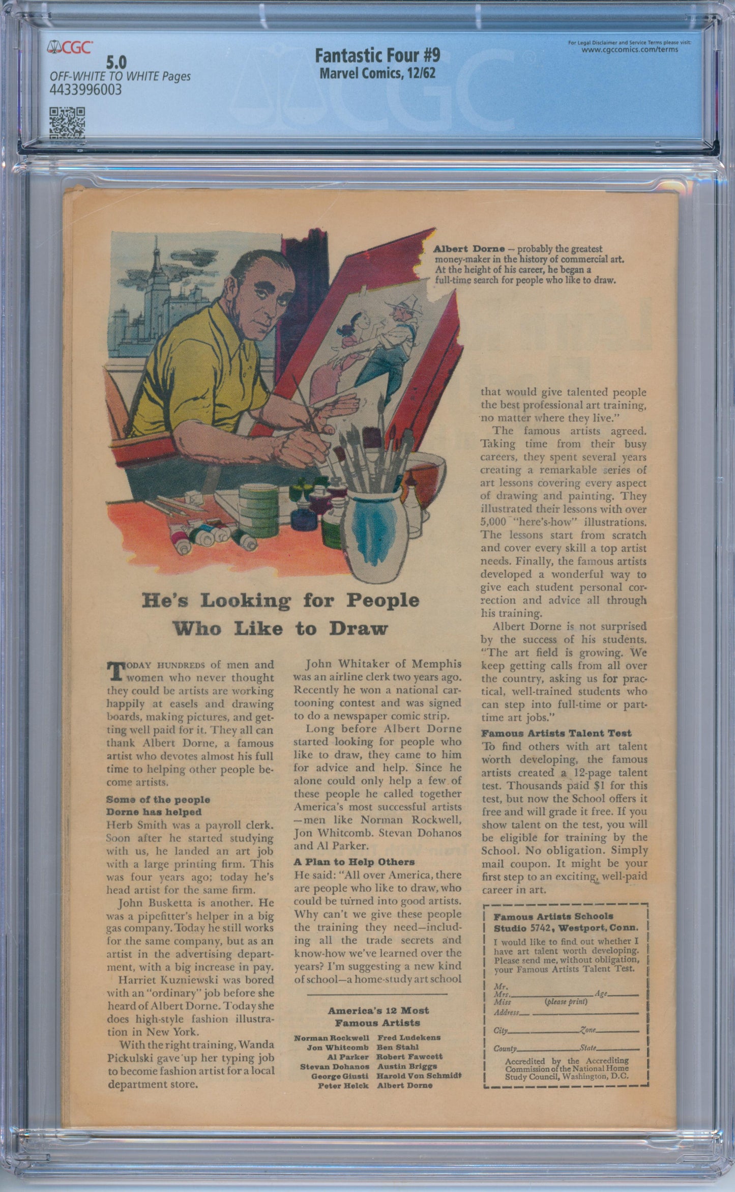 Fantastic Four #9 (1962) CGC 5.0