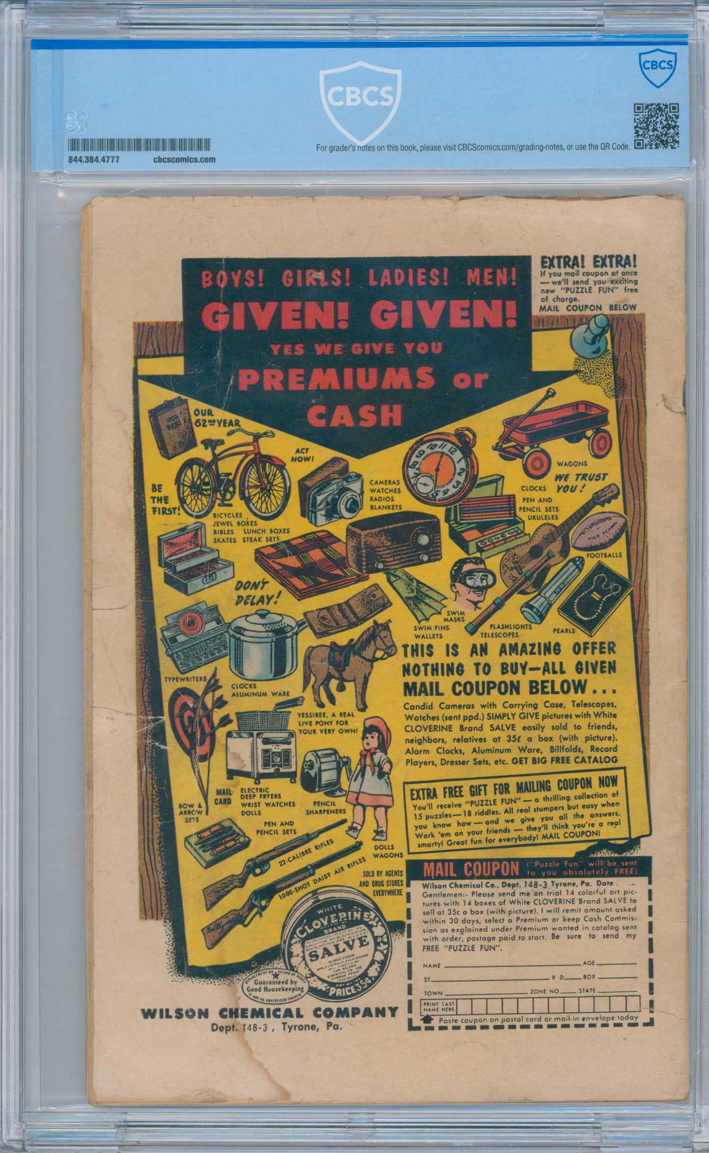 Yellow Claw #3 (1957) CBCS 2.0