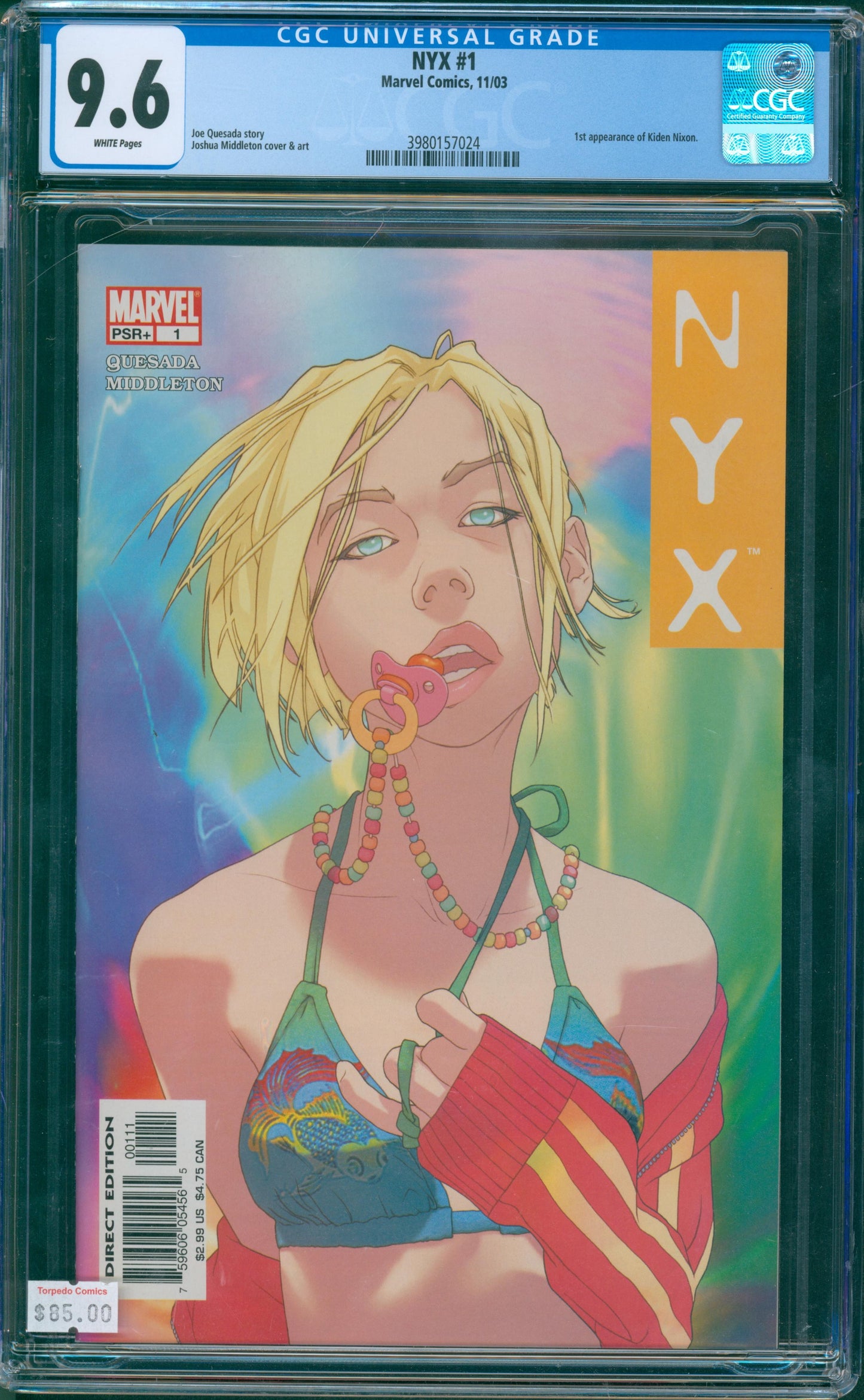 NYX #1 9.6 CGC 1st Appearance of Kiden Nixon