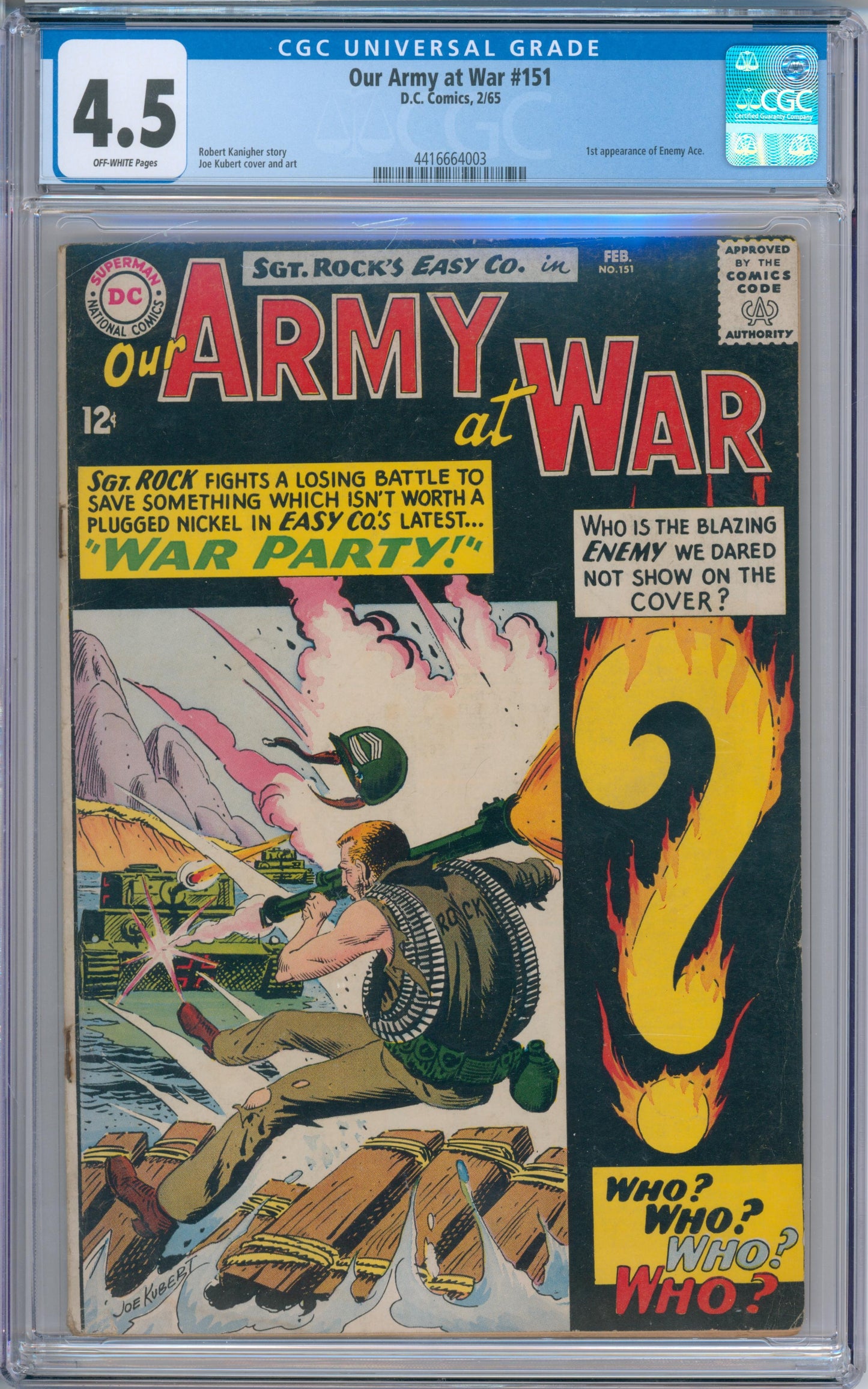 Our Army at War #151 (1965) 4.5 CGC