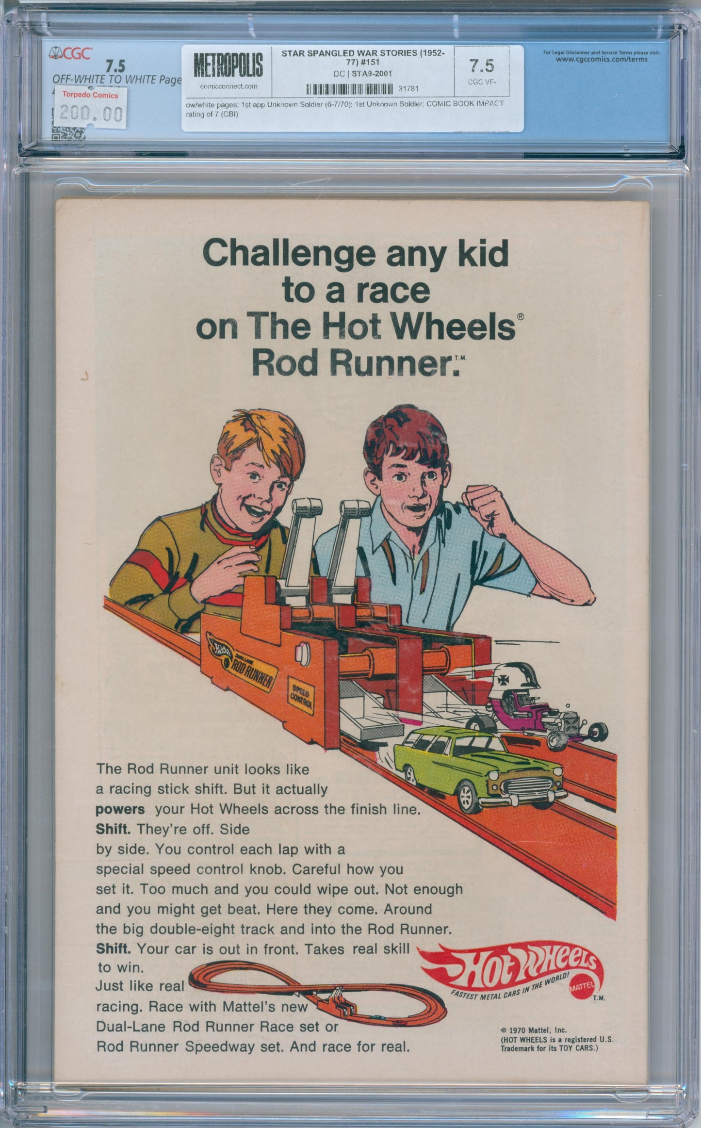Star Spangled War Stories #151 (1970) 7.5 CGC
