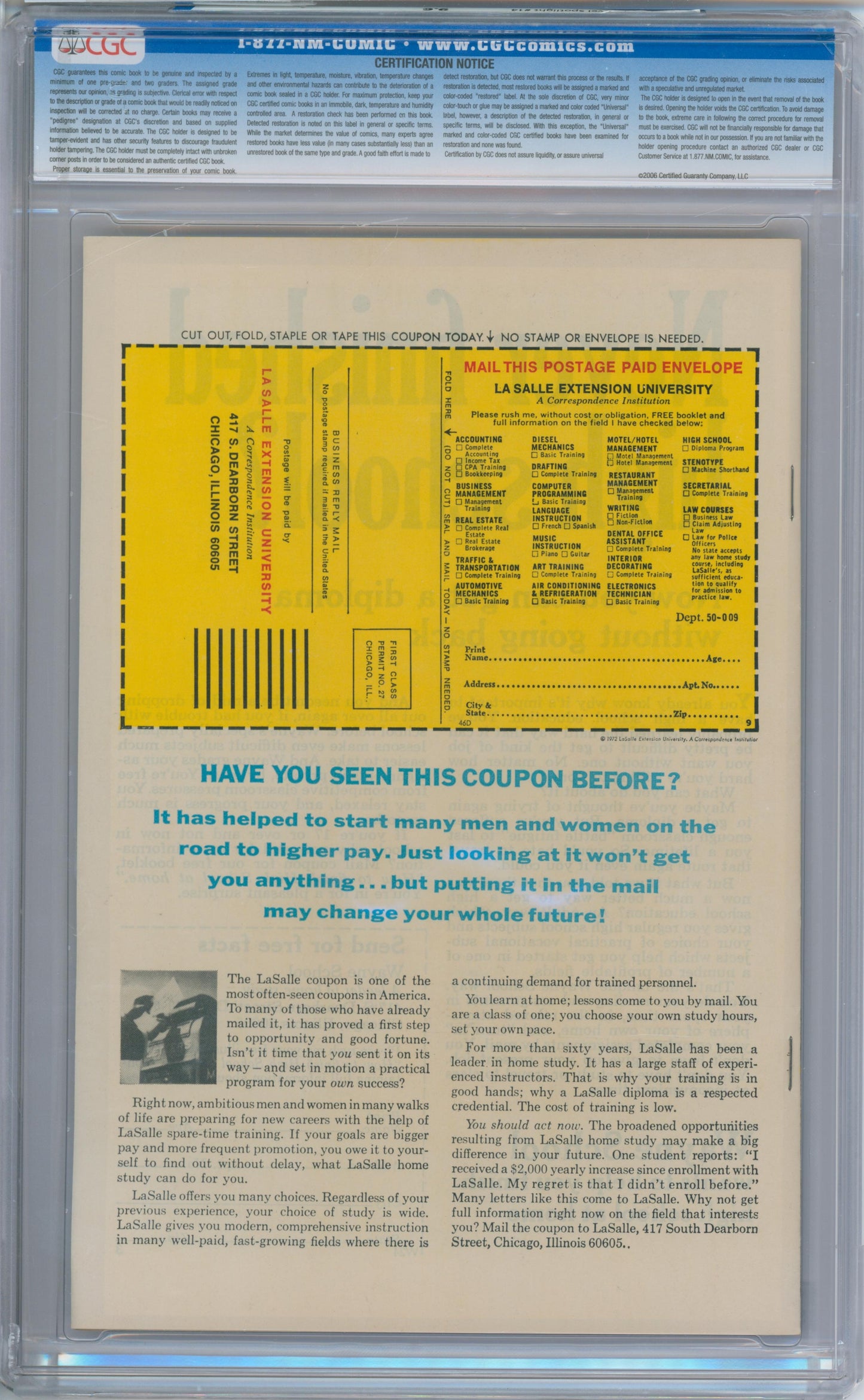 Marvel Spotlight #14 (1974) 9.6 CGC