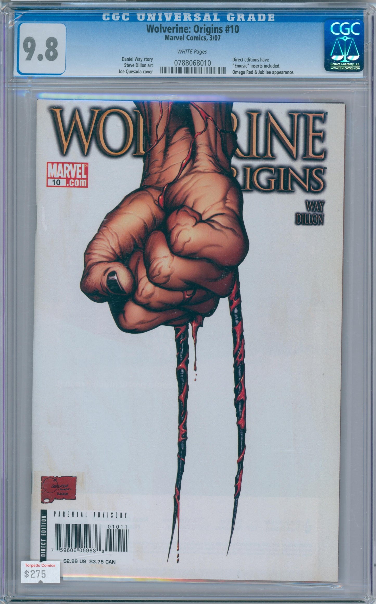 Wolverine Origins #10 (2007) 9.8 CGC