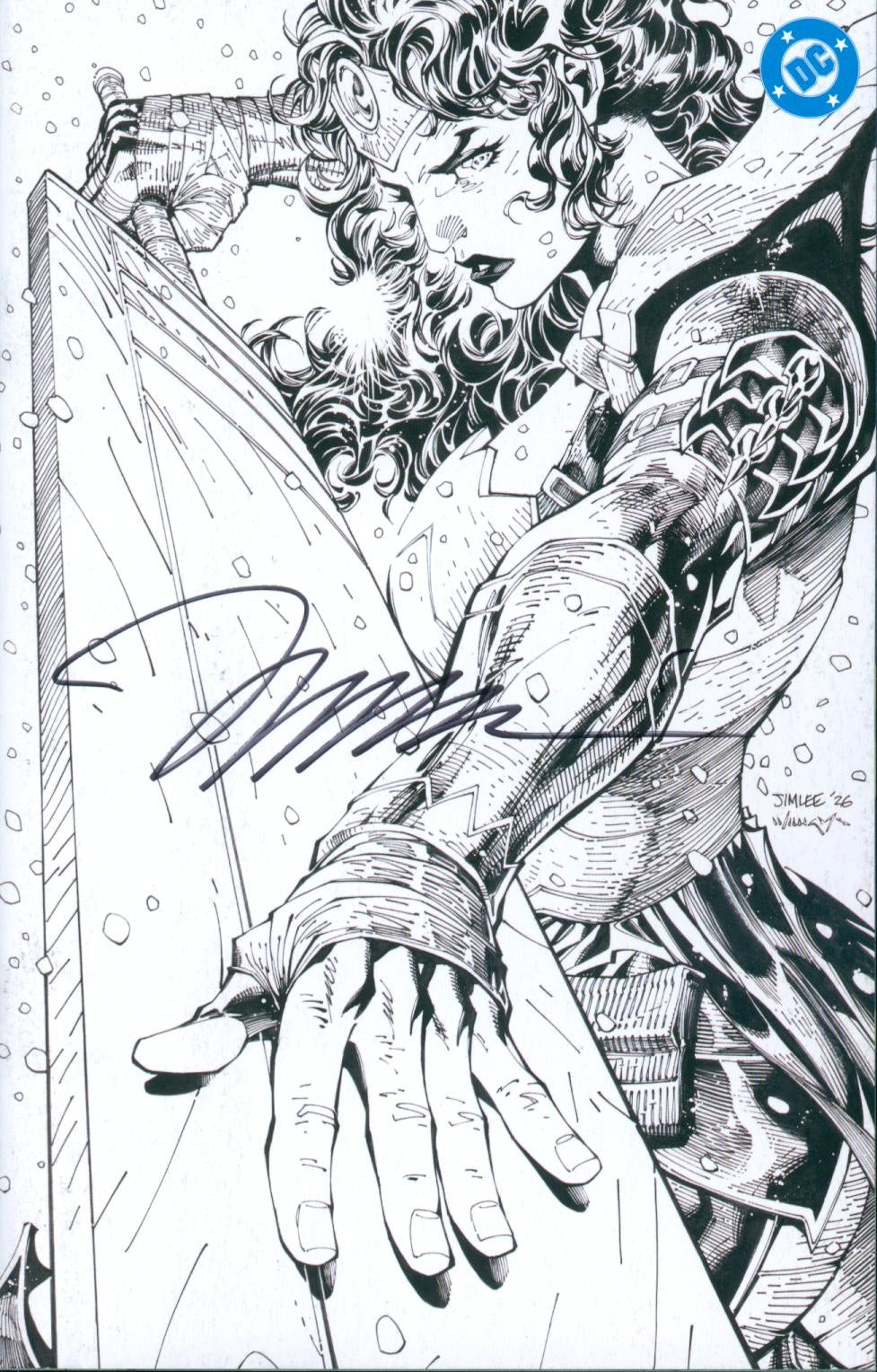 Absolute Wonder Woman #22 SDCC 2026 Jim Lee Virgin B&W *SIGNED*