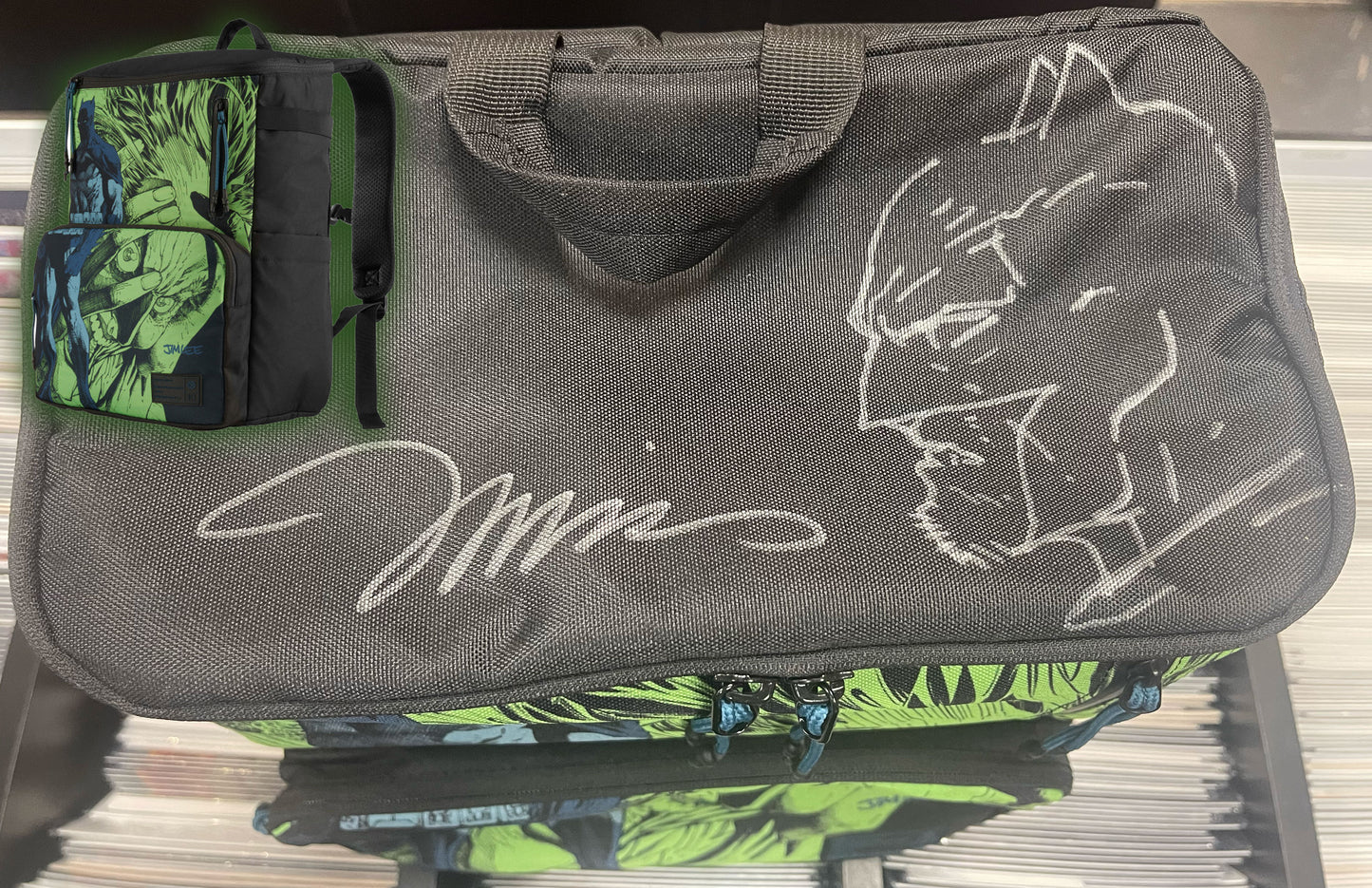 Jim Lee Sketched HEX Jim Lee Comic Backpack V2-Batman V Joker with Print #2