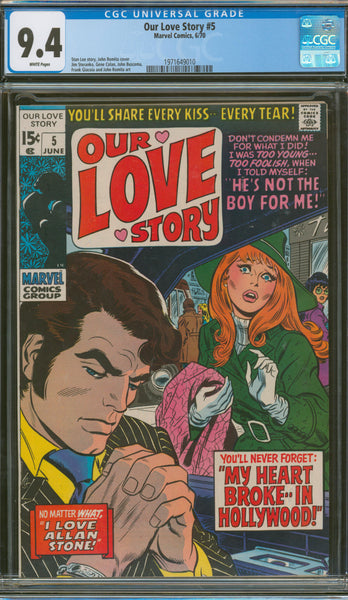 Our Love Story #5 9.4 CGC Blue Label