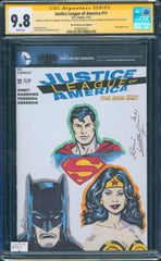 Justice League of America #11 9.8 CGC Sign/Sketch Golden Colored Witterstaetter