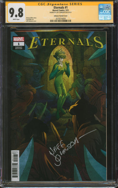 Eternals #1, CGC 9.8 Johnson Variant Cover Signed by Jeff Johnson