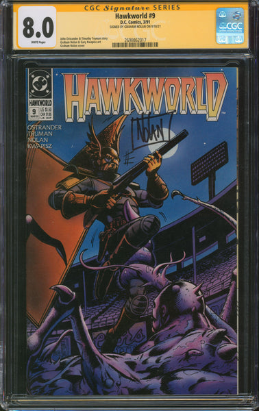 Hawkworld #9, Sig Series CGC 8.0 Signed by Graham Nolan