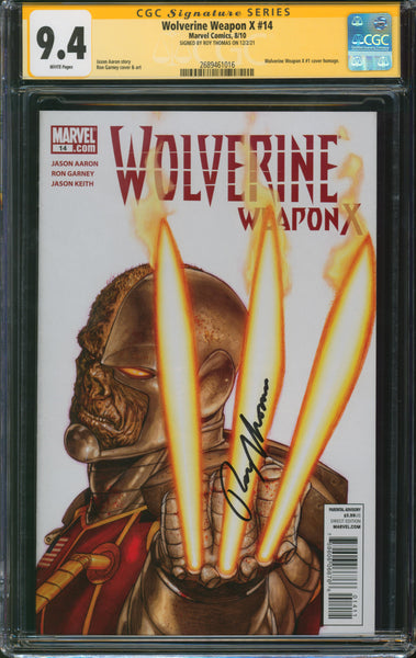 Wolverine Weapon X #14, CGC 9.4 Signed by Roy Thomas