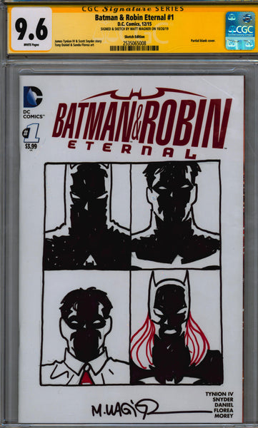 Batman & Robin Eternal #1 9.6 CGC Signed & Sketch by Matt Wagner
